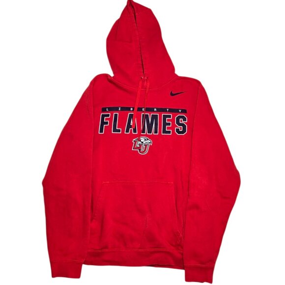 Liberty Flames Hoodie Red Nike LU Sweatshirt NCAA Mens Adult Small - Picture 1 of 8